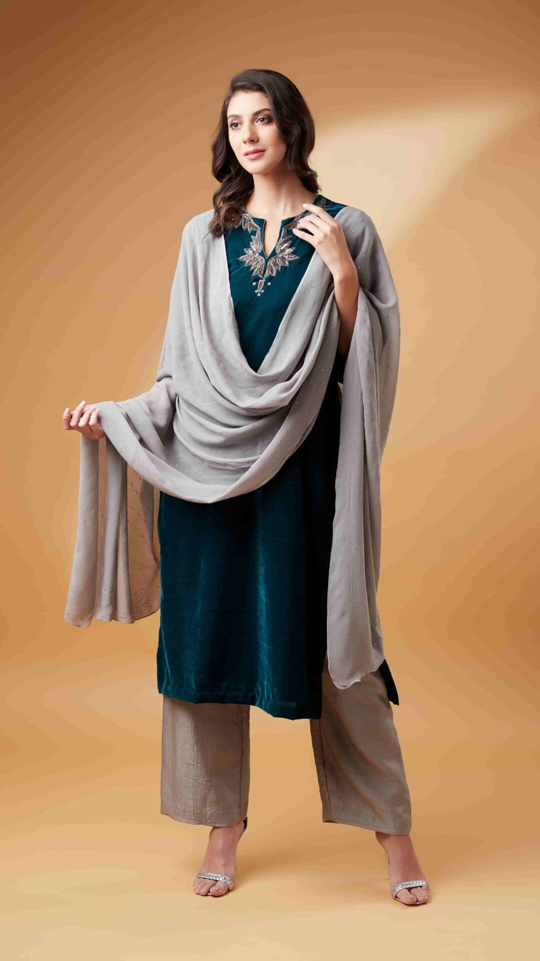 Teal Green Kurta Set