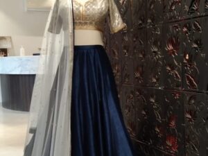 Blue Grey Lehenga