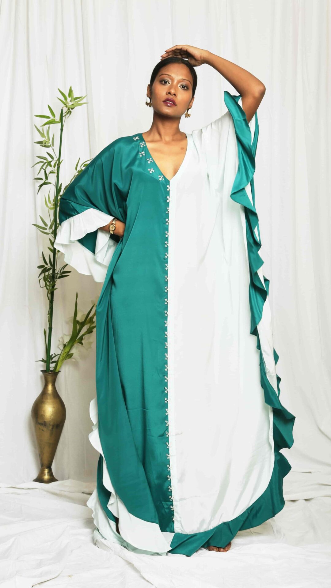 Frill  Double Tone Kaftan